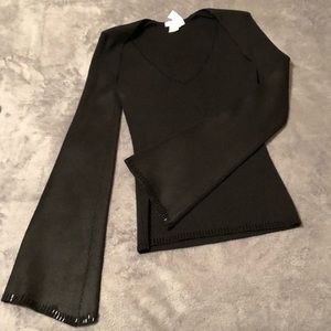 Cache Silk blend Beaded Knit Top / Sweater